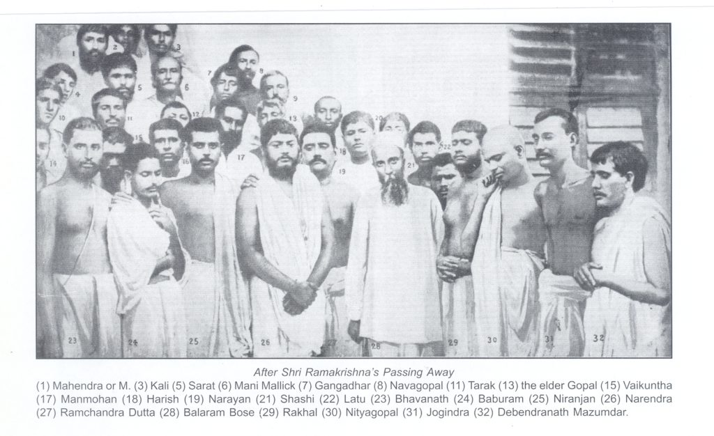 Disciples at Ramakrishna's funeral